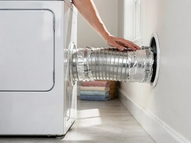 Professional dryer vent hose installation by Winchester Dryer Vent Cleaning in Winchester