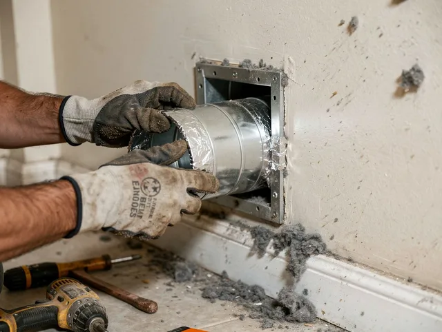 Professional dryer vent repair and installation by Winchester Dryer Vent Cleaning in Winchester