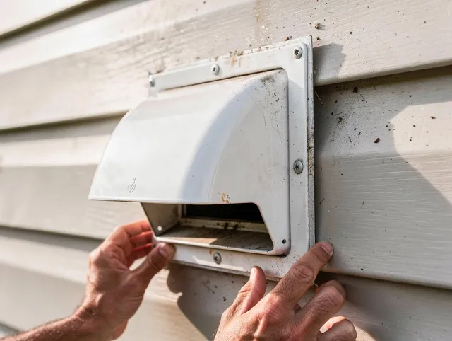 Winchester Dryer Vent Cleaning technician delivering thorough residential dryer vent cleaning service in Winchester